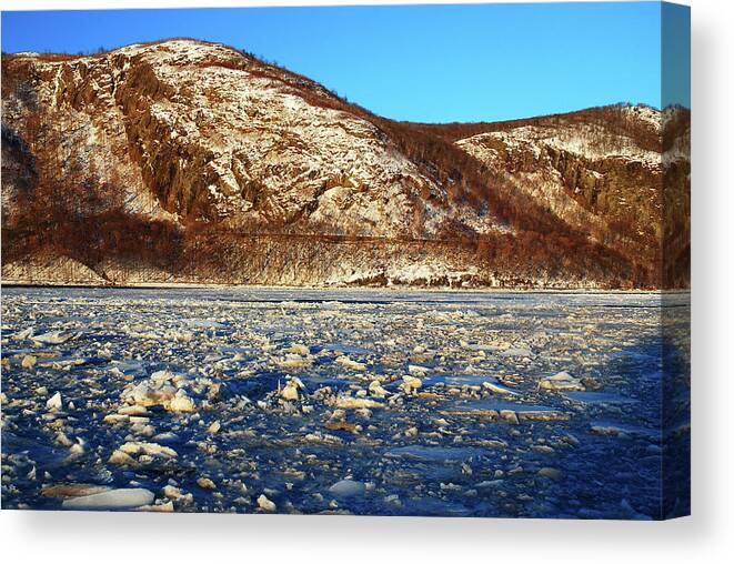 Cold Canvas Print featuring the photograph Frozen by James Kirkikis