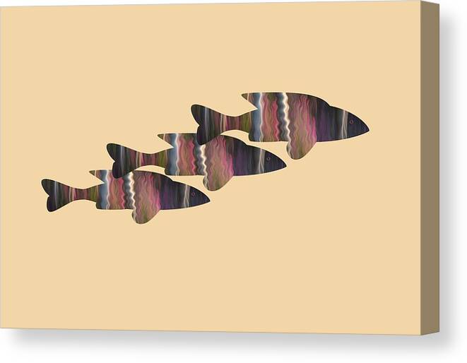 Fish Canvas Print featuring the photograph Fuchsia Trio by Whispering Peaks Photography