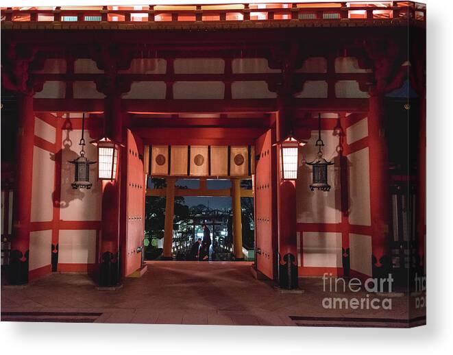 Shinto Canvas Print featuring the photograph Fushimi Inari Taisha, Kyoto Japan 2 by Perry Rodriguez