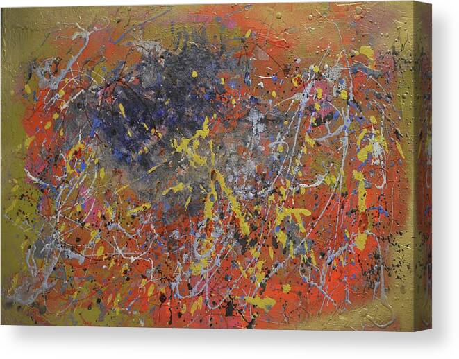 Abstract Canvas Print featuring the painting Garden Of Gold by Art By G-Sheff