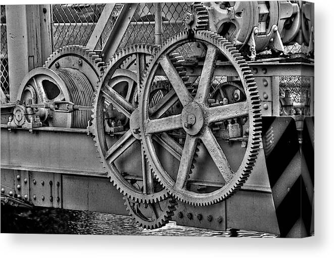 Miami Springs Canvas Print featuring the photograph Gears by William Wetmore