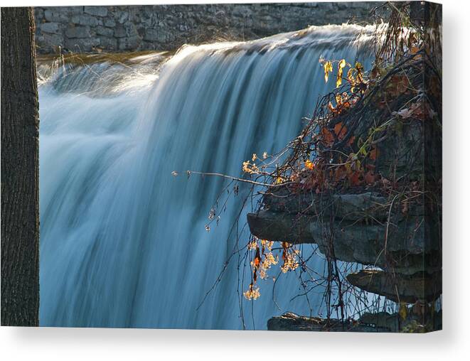 Water Canvas Print featuring the photograph Glen Falls 8662 by Guy Whiteley