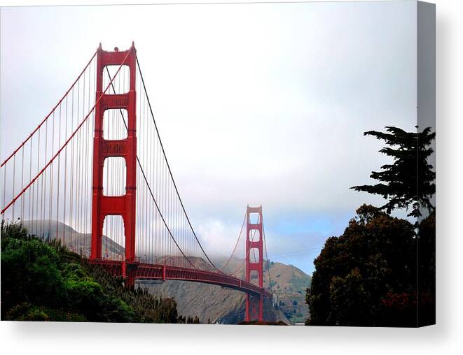 Golden Gate Bridge Canvas Print featuring the photograph Golden Gate Bridge Full View by Matt Quest