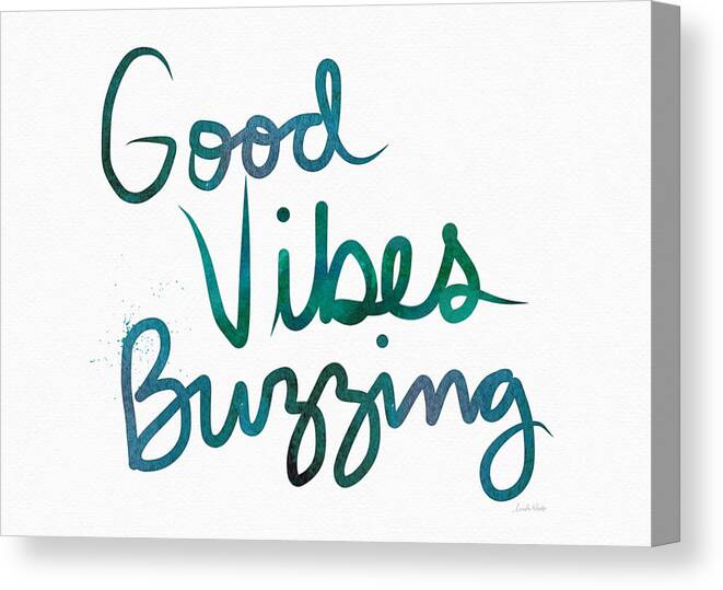Good Vibes Buzzing Art By Linda Woods Canvas Print Canvas Art