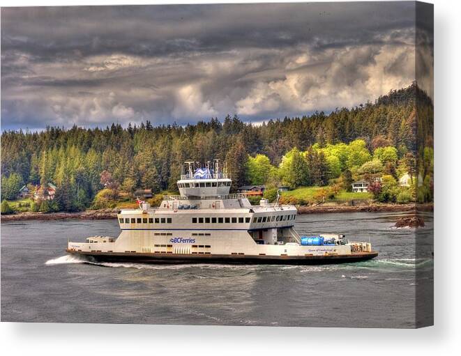 Bc Ferries Canvas Print featuring the photograph Gulf Islands 7 by Lawrence Christopher