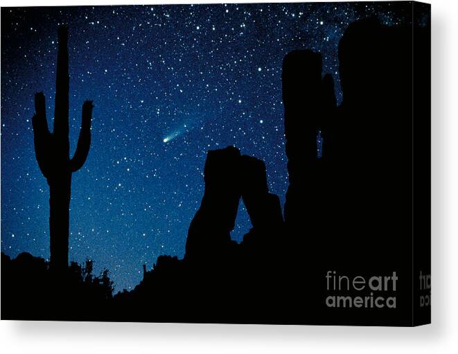 Halley's Comet Canvas Print featuring the photograph Halley's Comet by Frank Zullo