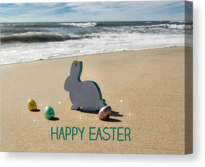 Easter Canvas Print featuring the photograph Happy Easter by Alison Frank