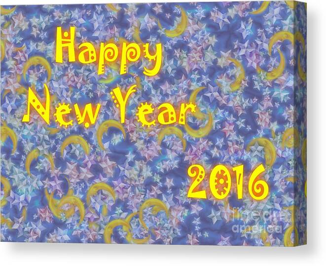 Art Canvas Print featuring the photograph Happy New Year 2016 by Jean Bernard Roussilhe