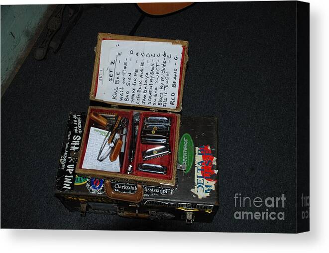 Harmonica Canvas Print featuring the photograph Harmonica Set by Jim Goodman