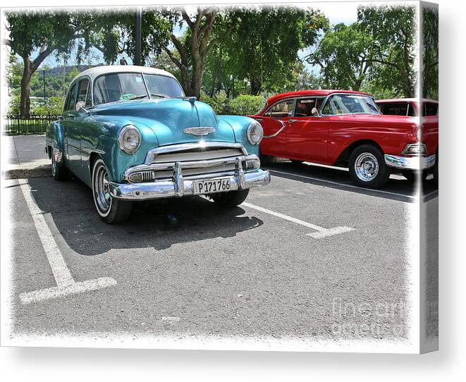 Havana Canvas Print featuring the photograph Havana vintage 8 by Tom Griffithe