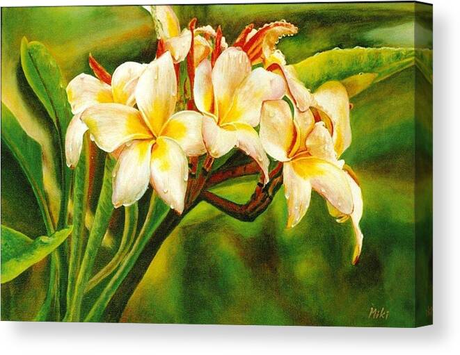 Floral Canvas Print featuring the painting Hawaii Beauty by Miki Sion