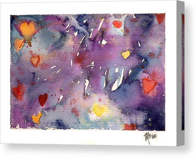 Heart Card Canvas Print featuring the painting Heartscape by Joe Michelli