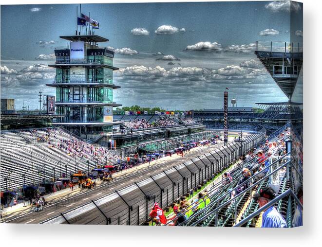 Indy 500 Canvas Print featuring the photograph Hulman Suites by Josh Williams