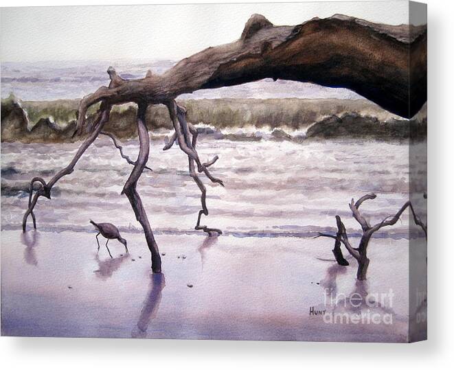 Beaufort Canvas Print featuring the painting Hunting Island Sculpture by Shirley Braithwaite Hunt