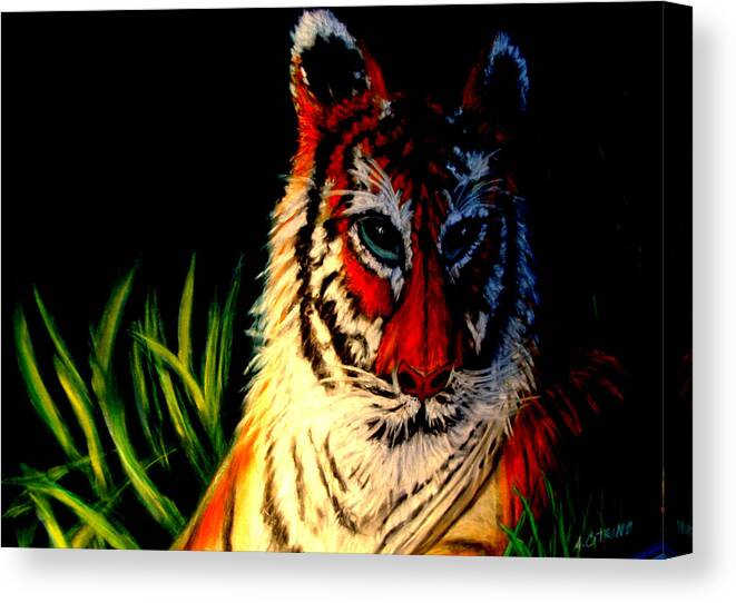 Tiger Canvas Print featuring the photograph I A M 5 by Antonia Citrino