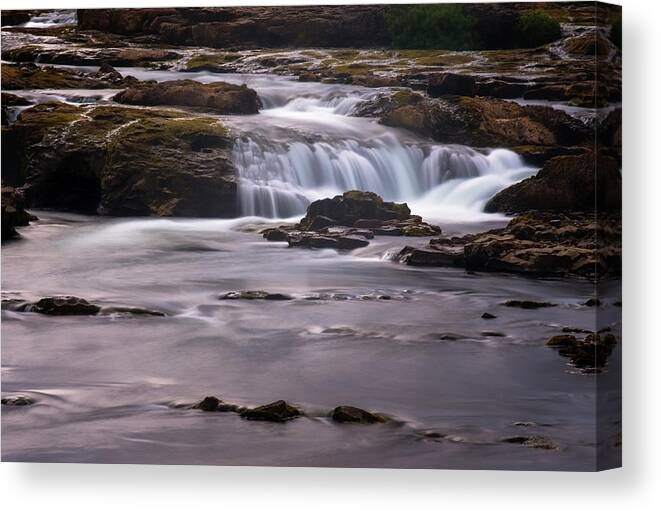 Iceland Canvas Print featuring the photograph Iceland Stream by Tom Singleton