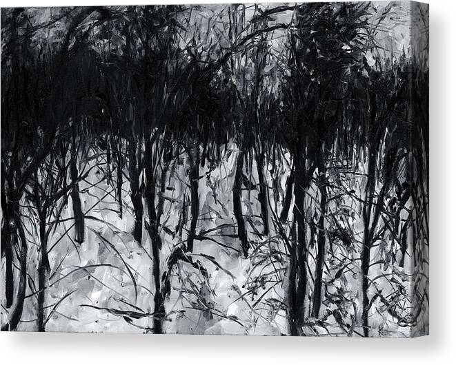 Woods Canvas Print featuring the painting In the Woods 7 by Christian Klute