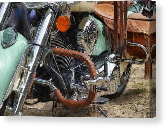 Power Canvas Print featuring the photograph Indian Chief Vintage ll by Michelle Calkins