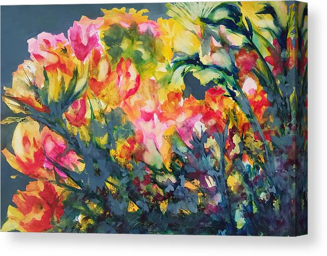 Floral Canvas Print featuring the painting Inner Beauty by Kim Shuckhart Gunns
