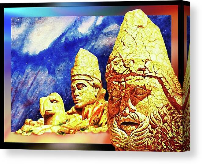 Ancient Empires Canvas Print featuring the painting Irreplaceable  Ancient Glory by Hartmut Jager