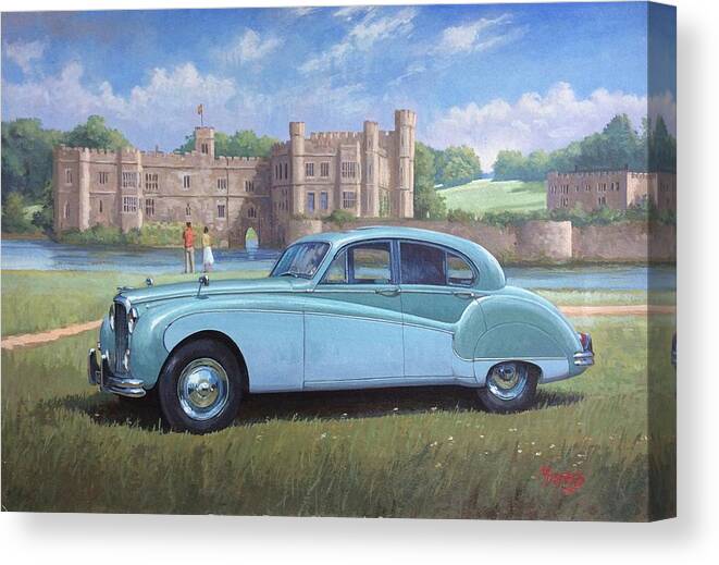 Jaguar Canvas Print featuring the painting Jaguar Mk X by Mike Jeffries