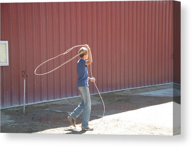 Lasso Canvas Print featuring the photograph Kid Lasso by Jim Goodman