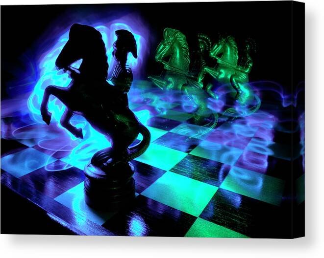 Knight Canvas Print featuring the photograph Knight Moves by Barbara White