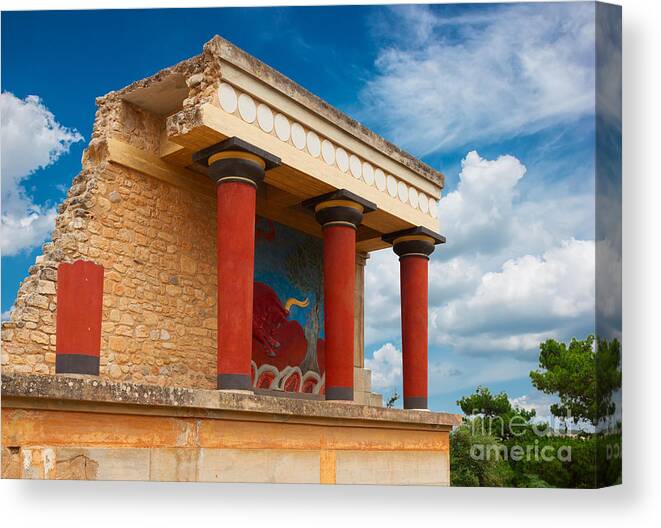 Knossos Canvas Print featuring the photograph Knossos palace at Crete, Greece by Anastasy Yarmolovich