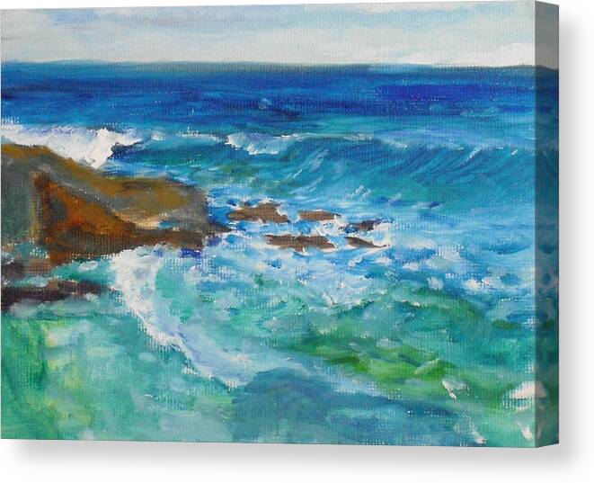  Canvas Print featuring the painting La Jolla Cove 048 by Jeremy McKay