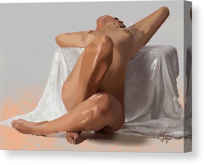 Acrylics Canvas Print featuring the digital art Laid Back by Mal-Z