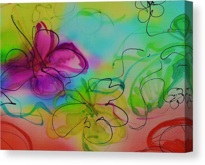  Canvas Print featuring the painting Large Flower 2 by Barbara Pease