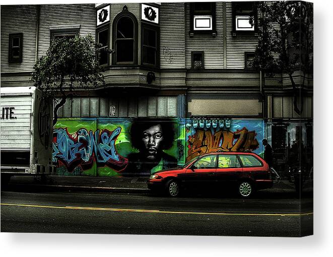 Hendrix Canvas Print featuring the photograph Let Me Park Next to Your Fire by Wayne King