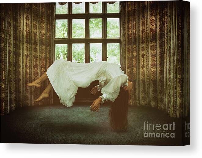 Woman Canvas Print featuring the photograph Levitation #1 by Amanda Elwell