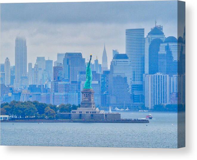 Statue Of Liberty Canvas Print featuring the photograph Liberty for All by Farol Tomson