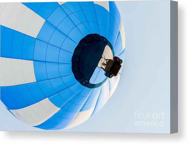 hot Air Balloons Canvas Print featuring the photograph Light Blue Ballooning by Anthony Sacco
