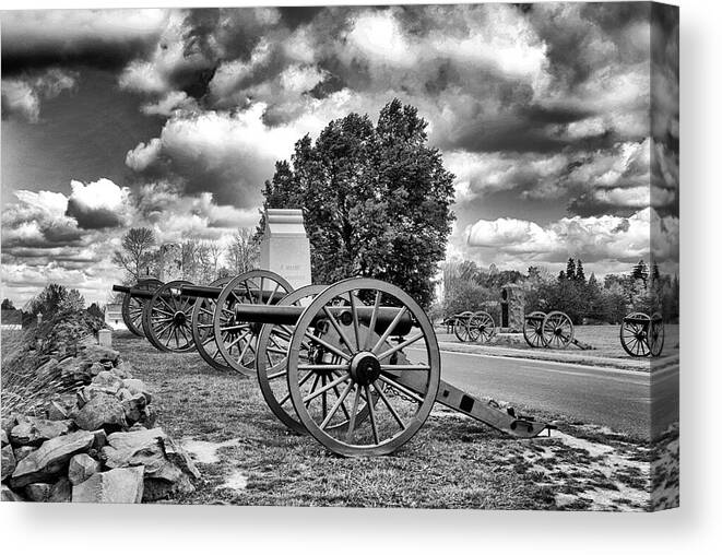 Gettysburg Canvas Print featuring the photograph Line of Fire by Paul W Faust - Impressions of Light
