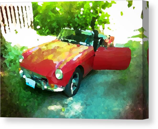 Mg Canvas Print featuring the photograph Little Red M G B by Ronda Broatch