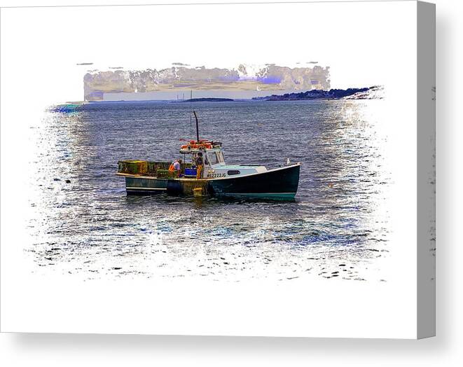 Animals Canvas Print featuring the photograph Lobstermen by John M Bailey