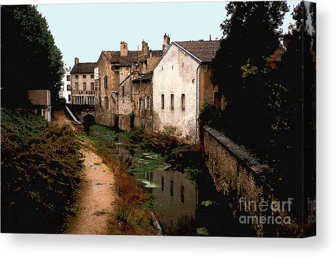 France Canvas Print featuring the photograph Loire Valley Village Scene by Nancy Mueller