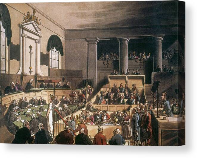 1810 Canvas Print featuring the painting London Old Bailey, C1810 by Granger