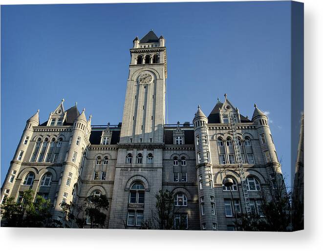 Trump International Hotel Canvas Print featuring the photograph Looking Up At The Trump Hotel by Greg and Chrystal Mimbs