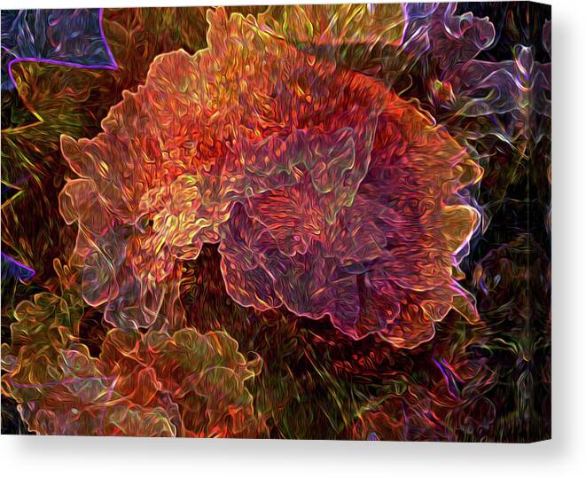 Sunflower Canvas Print featuring the digital art Lost in the Flowers by Lynda Lehmann