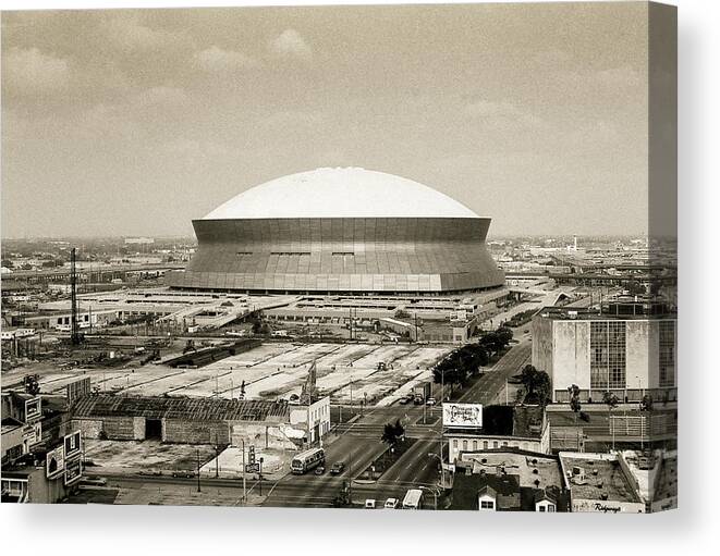 Bargain Canvas Print featuring the photograph Louisiana Superdome by KG Thienemann