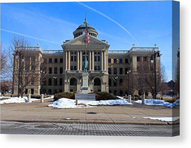 Lucas County Courthouse Canvas Print featuring the photograph Lucas County Courthouse I by Michiale Schneider