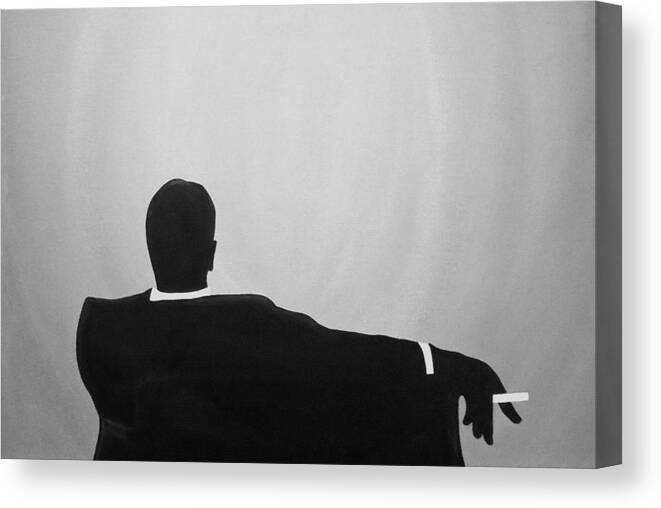 Mad Men Canvas Print featuring the painting Mad Men in Noir by John Lyes