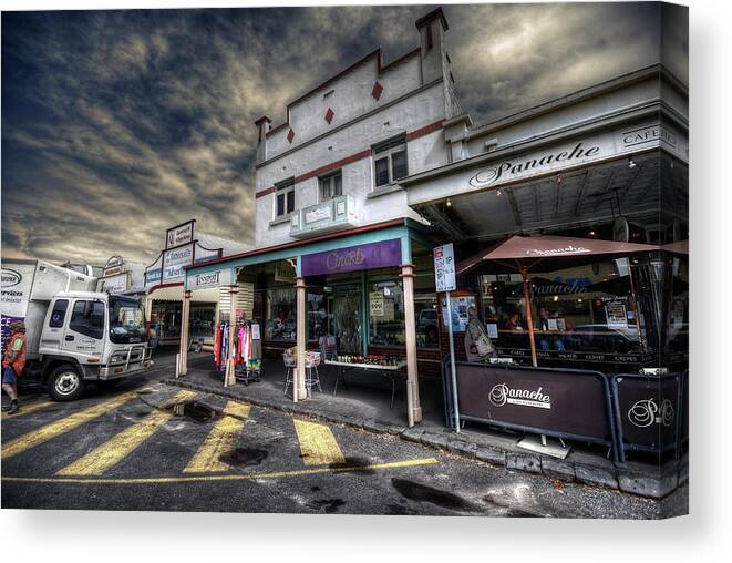 Queenscliff Canvas Print featuring the photograph Main Street Jive by Wayne Sherriff