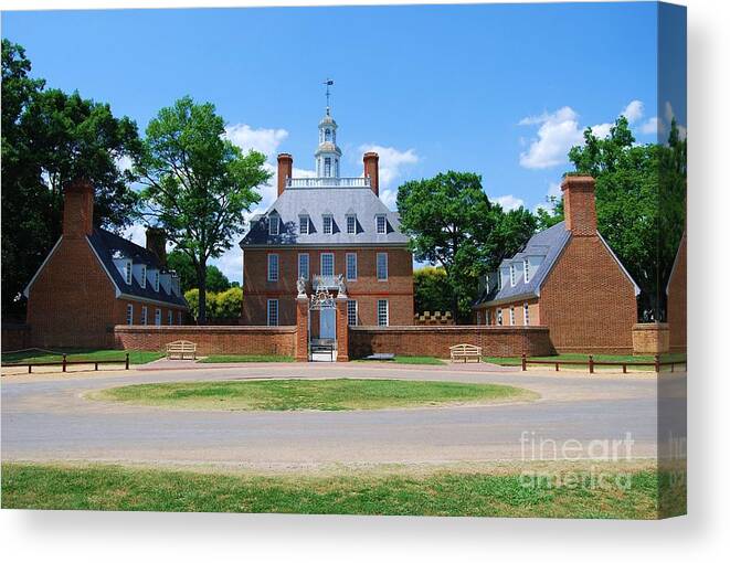 Landscape Canvas Print featuring the photograph Mansion by Eric Liller