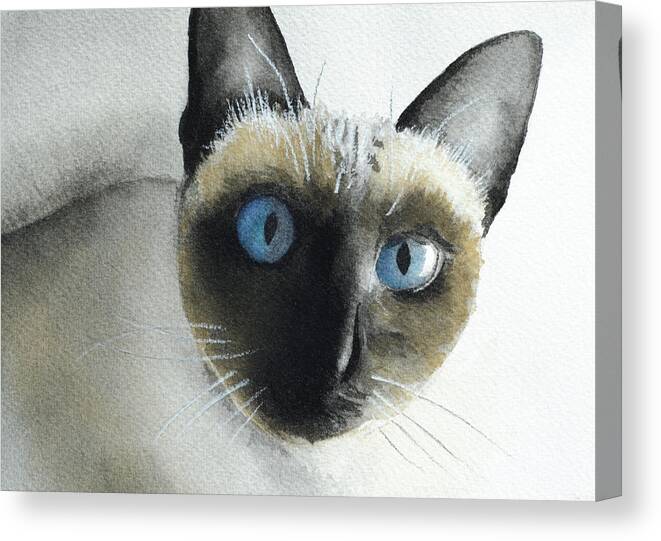 Cat Canvas Print featuring the painting Mary Cat by Lynn Hansen