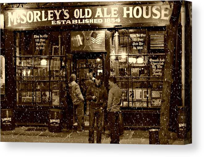 Mcsorley's Old Ale House Canvas Print featuring the photograph McSorley's Old Ale House by Randy Aveille