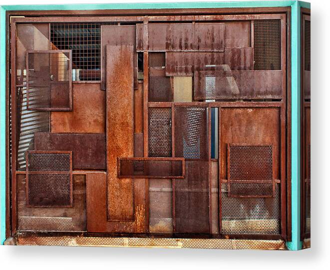 Metal Canvas Print featuring the photograph Metal - Abstract - Rust by Nikolyn McDonald